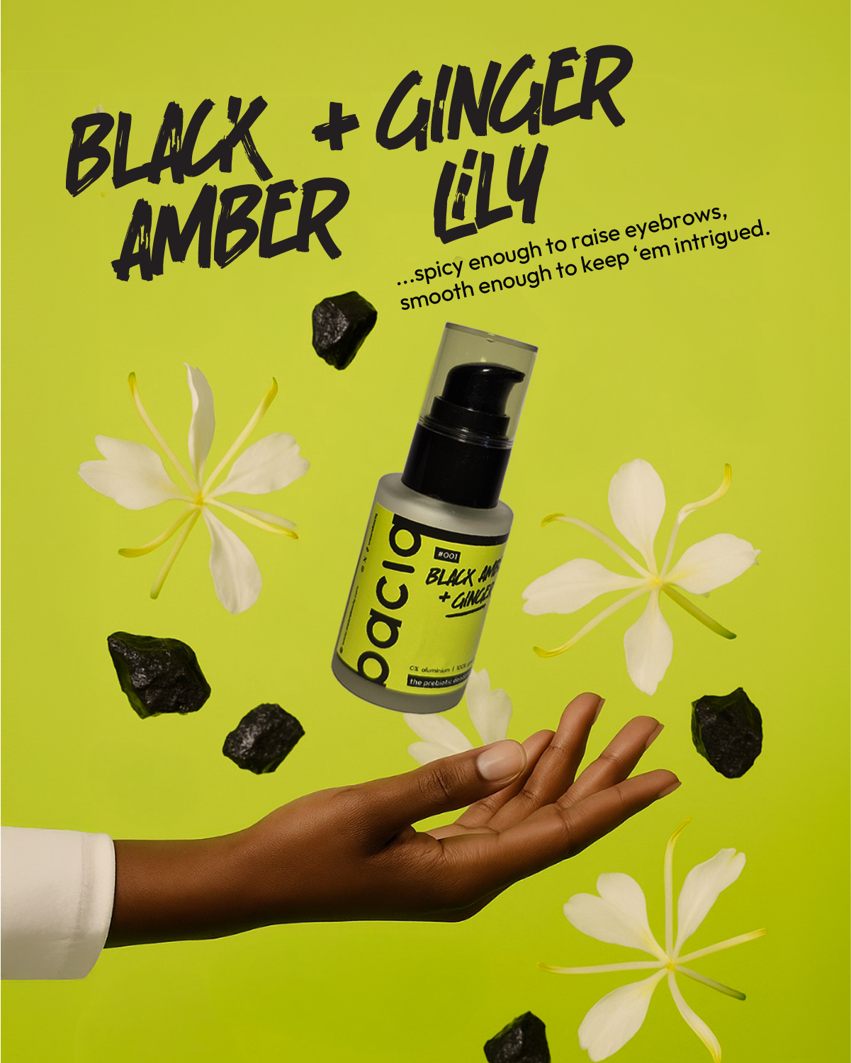 Prebiotic Deodorant Cream | 30ml | Black Amber & Ginger Lily