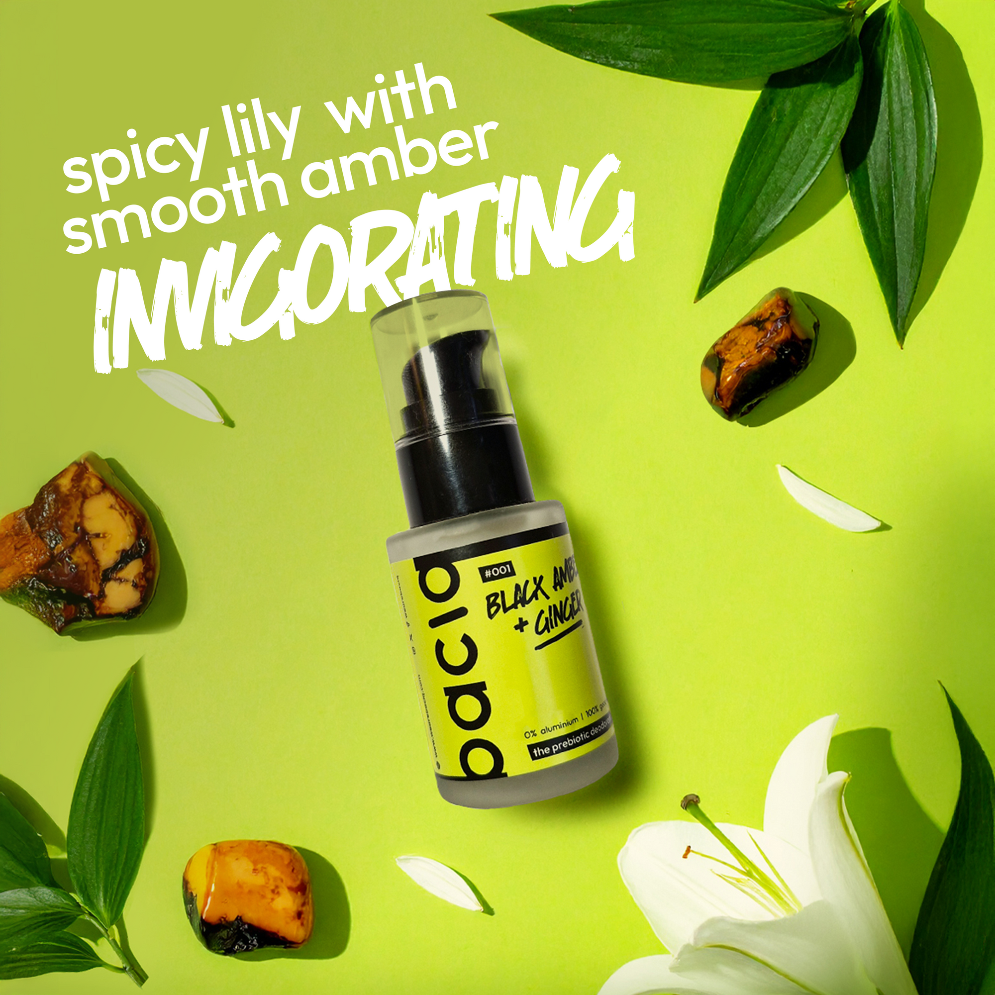 Prebiotic Deodorant Cream | 30ml | Black Amber & Ginger Lily